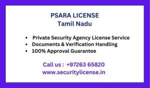 Private Security Agency License in Tamil Nadu