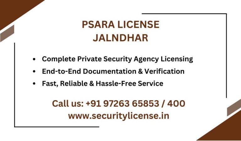 PSARA LICENCE IN JALNDHAR