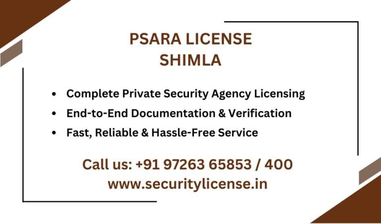 PSARA LICENSE IN SHIMLA