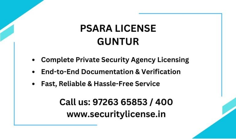 PSARA License in Guntur