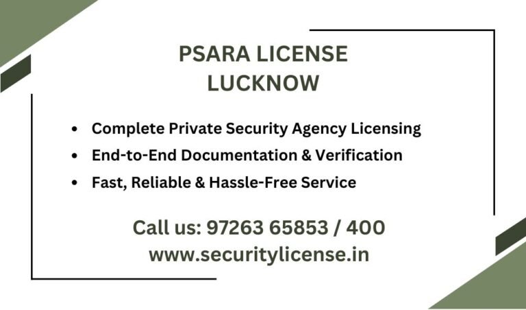 PSARA License in Lucknow