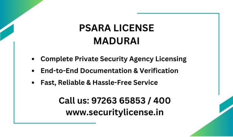 PSARA License in Madurai