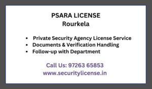 Private Security Agency License in Rourkela
